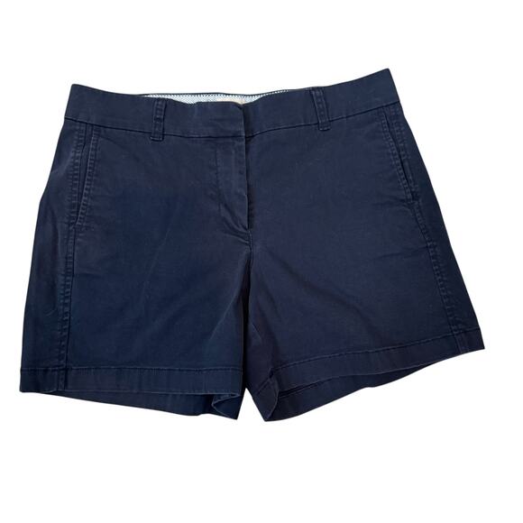 J Crew Classic Chino Short Size 4 Navy Blue Flat Front 5" Inseam - Picture 1 of 8